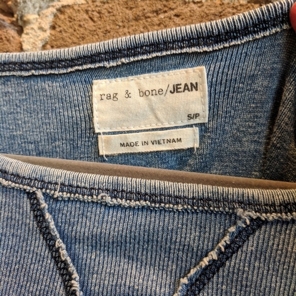 Rag & Bone Denim Washed Sweatshirt - Picture 2 of 3